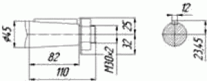 Мотор-редуктор 2МЧ 63/100 - вариант исполнения конца быстроходного вала